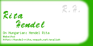 rita hendel business card
